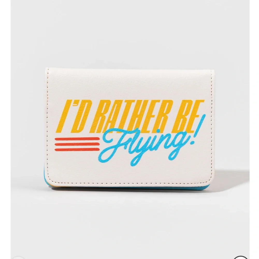 Ban.do Mobile Desk Pouch and Passport Holder Set I'd Rather‎ Be Flying NEW